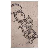 Black metal wall Coffee hanger 32" long with