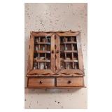 Wood spice rack with spice containers 14"x11 1/2"