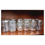 Canning jars x12 with lock lids 5" tall