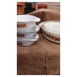 Fire King Anchor Hocking baking dishes 3 lids