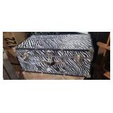 Zebra print trunk 30in x 16in x 12in