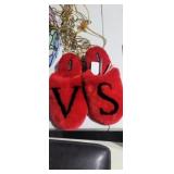 New sz med fuzzy red Victoria secert slippers