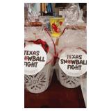 2 Metal Texas snowball fight bucket for indoors,