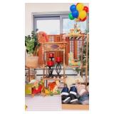 7 shelf collectable wood shelf items on shelf not