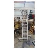 Rolling display/store rack adjustable 62in tall