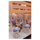 Group of geese glasses plus 2 mugs