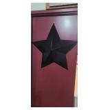 Large black metal star decor 32in across