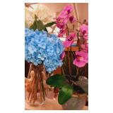 2 large Vases with beautiful floral arrangement.