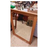 24x31" beveled mirror,  wood frame needs some