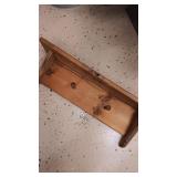 Wood shelf with 2 pegs 24" wide