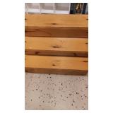 3 step wood  display shelf.