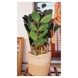 Fake plant in basket 24"
