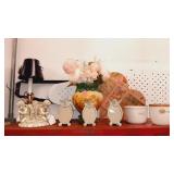 Everything on top shelf of unit