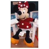 Minnie Mouse in her white wooden rocker 16" tall