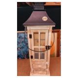 White washed 20" candle holder