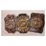 3 Belt Buckles  3 1/2 x 2 1/2"