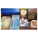 Large group of vintage items, metal draw has