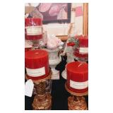 Group of beautiful candle holders with new