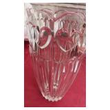 Crystal vase with hearts 7"