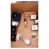 Flat of  jewelry , watch & trinkets