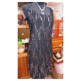 Alex evening Small Black sequin dress with
