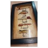 Fish Lure Wall Shadow box 22"x13"
