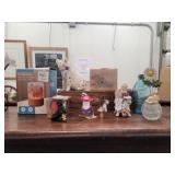 Wooden cheese box, fish bottle, and other