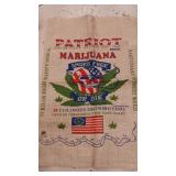 Burlap Patriot Smoke Free Marijuana bag 34"x24"
