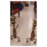 Fireplace log rack Brass 22"x17"