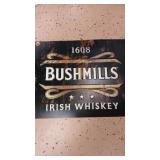 Bushmills Irish Wiskey large metal sign 23"x18"