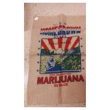 Burlap USA Home Grown Marijuana bag 34"x24"