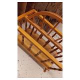 Wood magazine holder