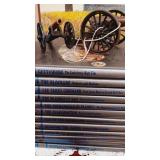 Civil war booksx13 with 2 metal cannons