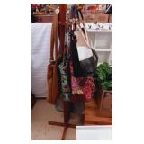 Wood coat or hat rack 48" tall purses not