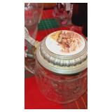 Beer Stein from Germany & additional glass ware