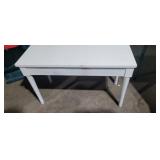 White wood piano bench 29in x 13in x 18in