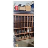 Large wood display shelf well made 56in x 46in