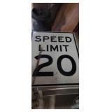 20mph speed limit signs 30in x24in