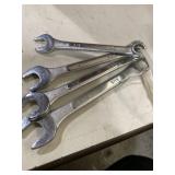 Set of drop forge wrenches from 3/8 to 9/16