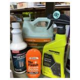 Floor care supplies, grout sealer & water