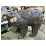 14x12 carved resin bear