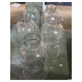 5 etched glass hurricane lamp shades