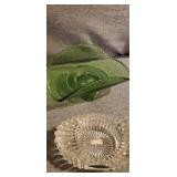 Shannon crystal trinket dish and unique curved