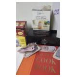 Vintage Cookbook & New Wine Bottle & 2 Large