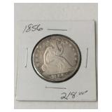 1856 seated liberty half dollar