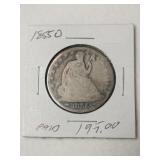1855 O walking Liberty half dollar