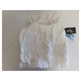 3 art and Class white haulter tops girls 3 Xlarge