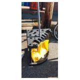 Garden tool organizer with snow shovel