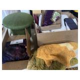 Clean sheets, pillowcases, crocheted blankets