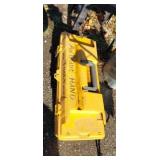 Yellow tool box with contents